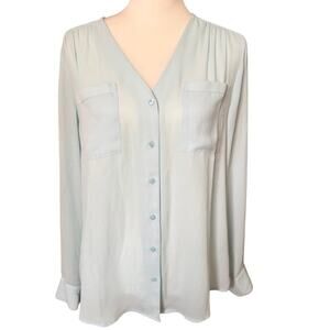 Express Women's Long Sleeve top Blue Medium